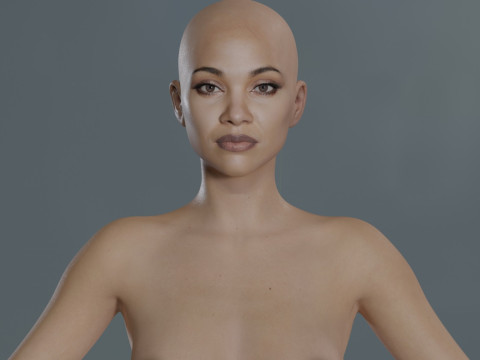 Zoe Saldana 3D Model