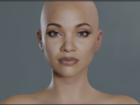 Zoe Saldana 3D Model