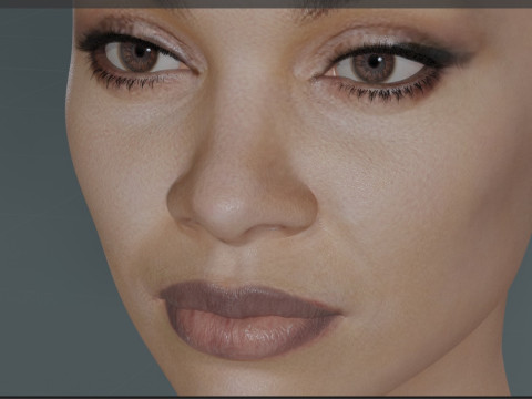 Zoe Saldana 3D Model