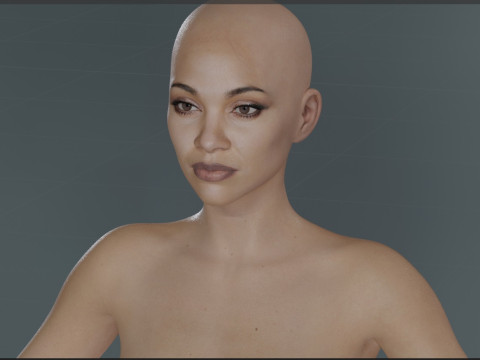 Zoe Saldana 3D Model