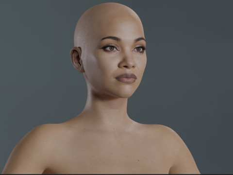 Zoe Saldana 3D Model