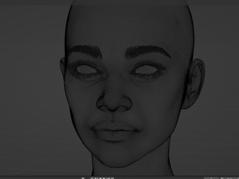 Zoe Saldana 3D Model
