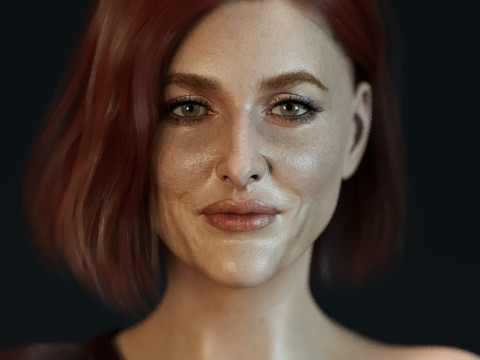 Gillian Anderson V2 3D 模型