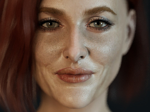 Gillian Anderson V2 3D Model