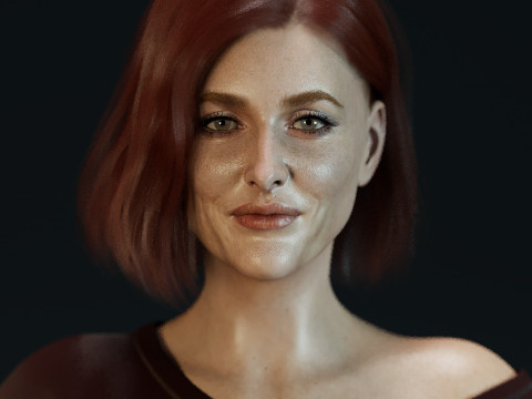 Gillian Anderson V2 3D Model