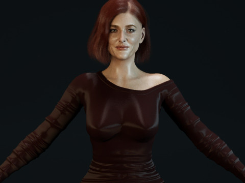 Gillian Anderson V2 3D Model
