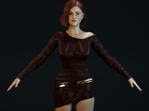 Gillian Anderson V2 3D Model