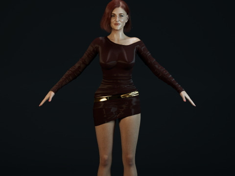 Gillian Anderson V2 3D Model