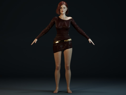 Gillian Anderson V2 3D Model