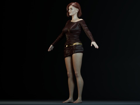 Gillian Anderson V2 3D Model