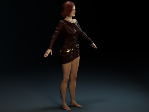Gillian Anderson V2 3D Model