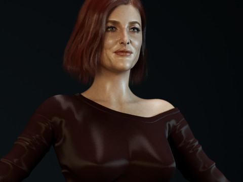 Gillian Anderson V2 3D Model