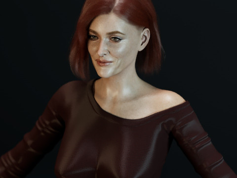 Gillian Anderson V2 3D Model