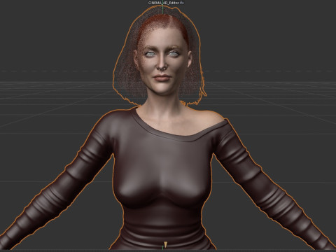 Gillian Anderson V2 3D Model