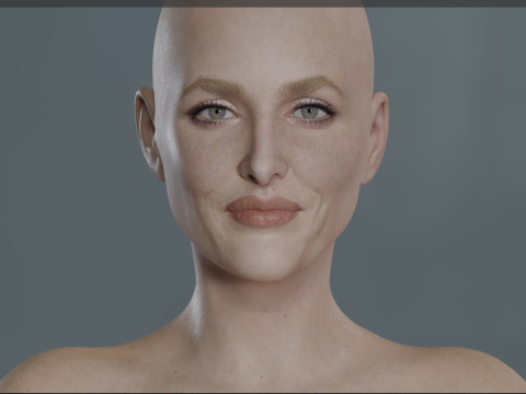 Gillian Anderson V2 3D Model