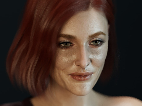 Gillian Anderson V2 3D Model