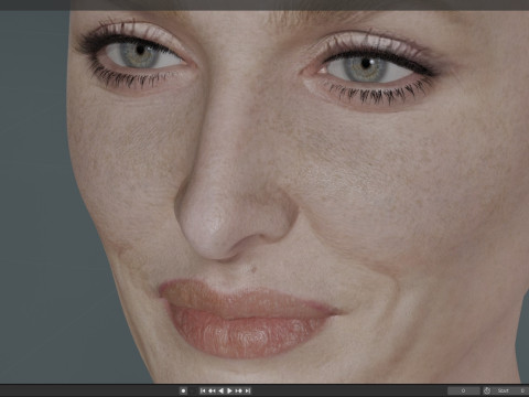 Gillian Anderson V2 3D Model