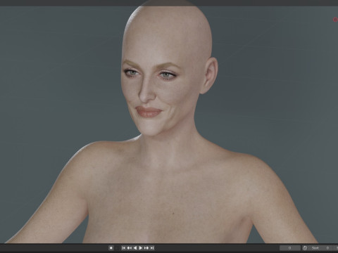 Gillian Anderson V2 3D Model