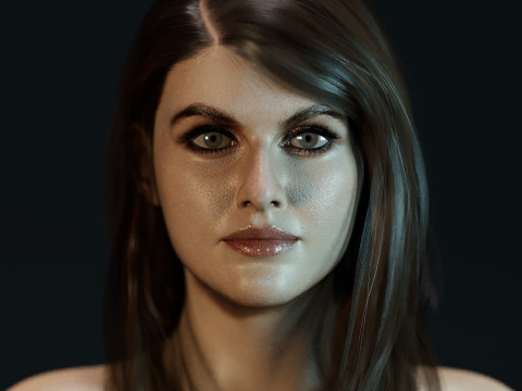 Alexandra Daddario V2 3D-Modell
