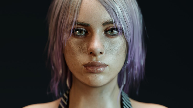 Billie Eilish V2 3D Model .c4d .max .obj .3ds .fbx .stl .blend