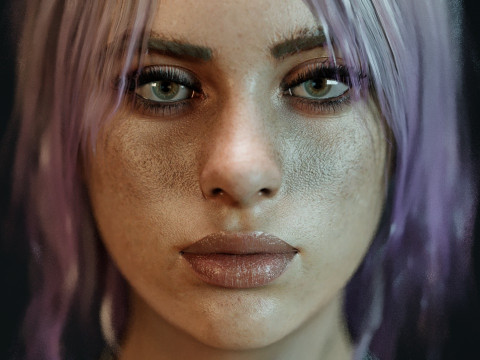 Billie Eilish V2 3D Model