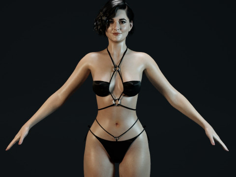 Mary Elizabeth Winstead V2 3D 모델