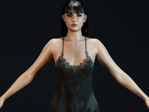 Krysten Ritter V 2 3D Model