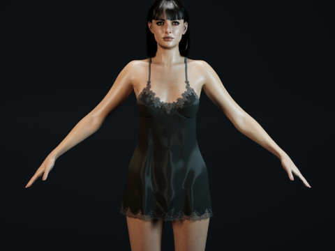 Krysten Ritter V 2 3D Model
