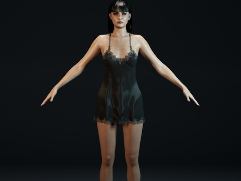 Krysten Ritter V 2 3D Model