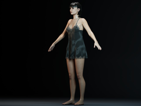 Krysten Ritter V 2 3D Model