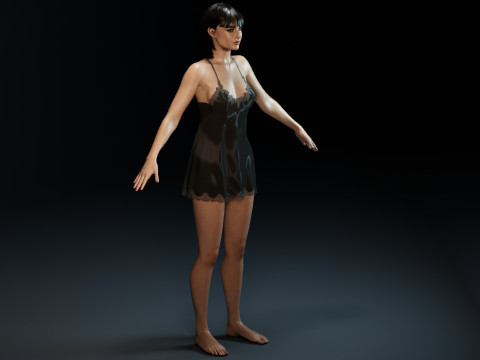 Krysten Ritter V 2 3D Model