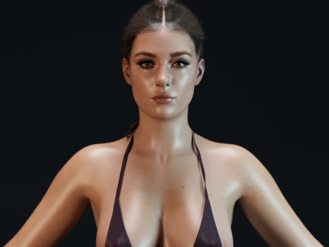 Adele Exarchopoulos 3D 모델