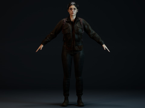 TLOU Dina 3Dモデル