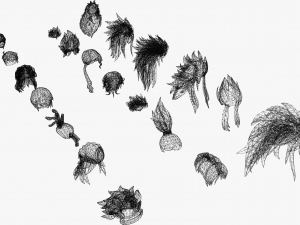 20 Stylized Male Hair Models Pack 2 - Low Poly Modèle 3D
