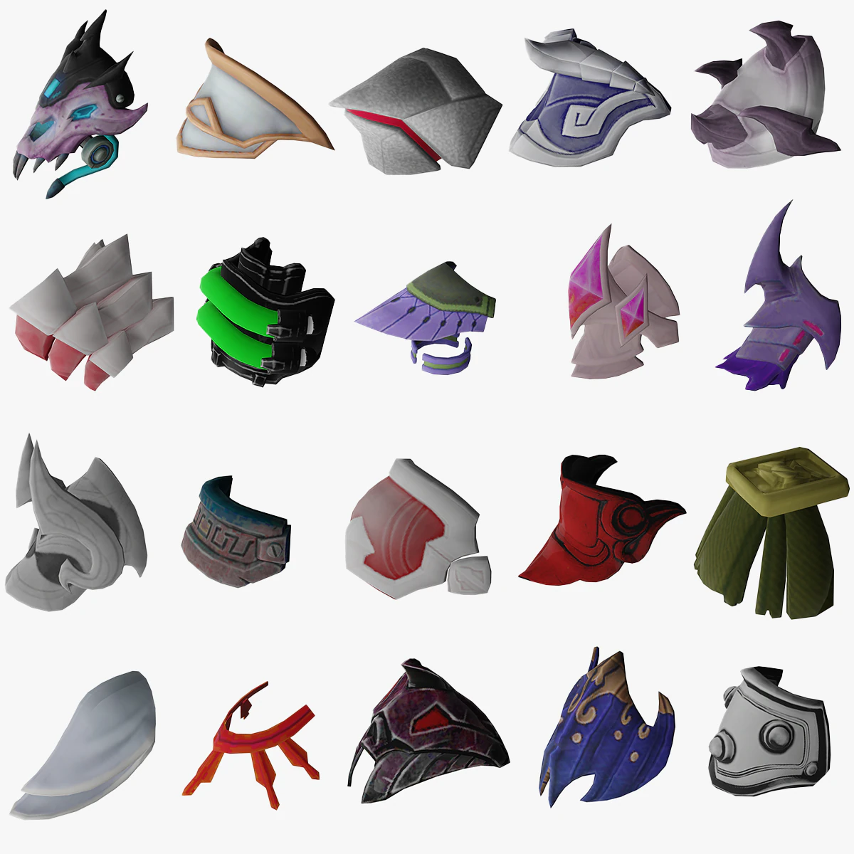 Shoulder Armor Models - Low Poly 3D Model .c4d .max .obj .3ds .fbx .stl .blend 