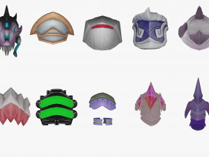 Shoulder Armor Models - Low Poly 3D Model