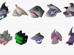 Shoulder Armor Models - Low Poly 3D Model