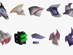 Shoulder Armor Models - Low Poly Model 3D