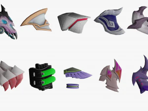 Shoulder Armor Models - Low Poly 3D Model