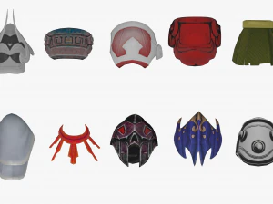 Shoulder Armor Models - Low Poly 3D Model