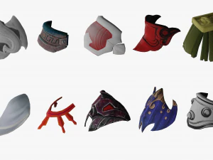Shoulder Armor Models - Low Poly 3D Model