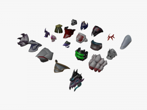 Shoulder Armor Models - Low Poly Model 3D