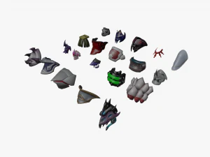 Shoulder Armor Models - Low Poly 3D Model