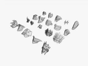 Shoulder Armor Models - Low Poly 3D Model