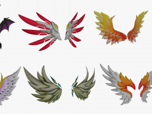 3D Wing Models - Low Poly CG Текстури