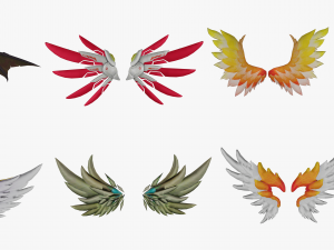 3D Wing Models - Low Poly CG Текстури