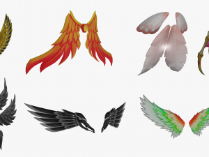 3D Wing Models - Low Poly CG Текстури