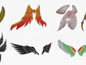 3D Wing Models - Low Poly CG Textures