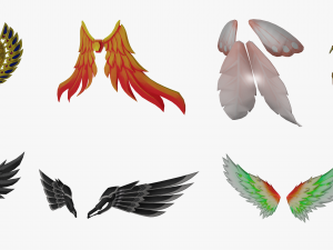 3D Wing Models - Low Poly CG Текстури
