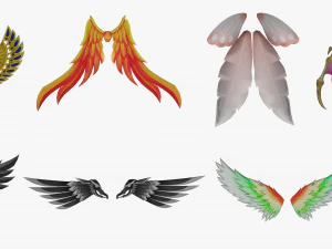 3D Wing Models - Low Poly CG Textures